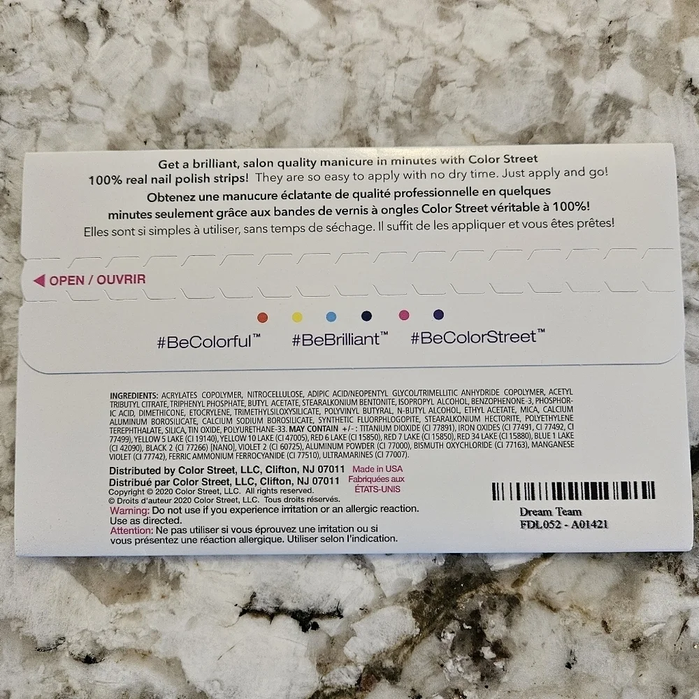 Color Street Sports-Themed Nail Strips - Clear Overlay